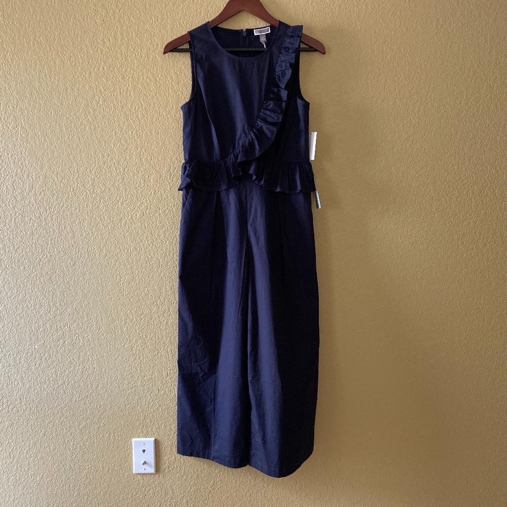 Blue Ruffled Jumpsuit - Picture 2 of 5